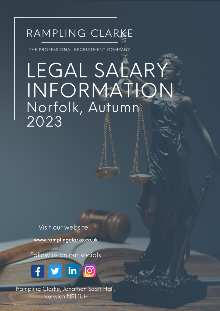 Legal Salary Survey Information pack Norfolk 2023, document cover.
