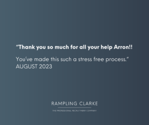 "Thank you so much for all your help Arron! You've made this such a stress-free process. August 2023."